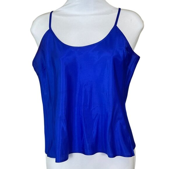 C Wonder Sleeveless Sheer Split Neck Green Polka Dot Pleat Blouse Camisole Small - Picture 4 of 9